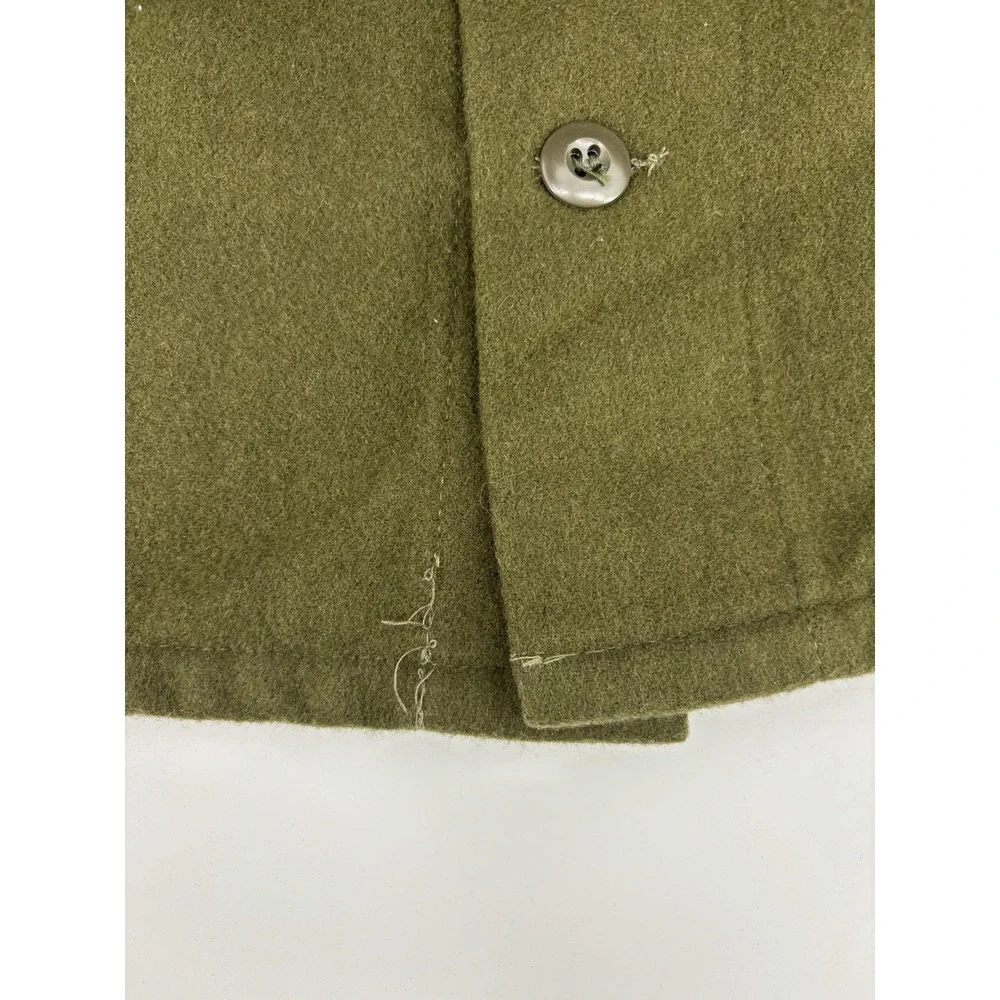 US Military OG 108 Wool Field Shirt Olive Green Cold Medium Vintage Coat Issued